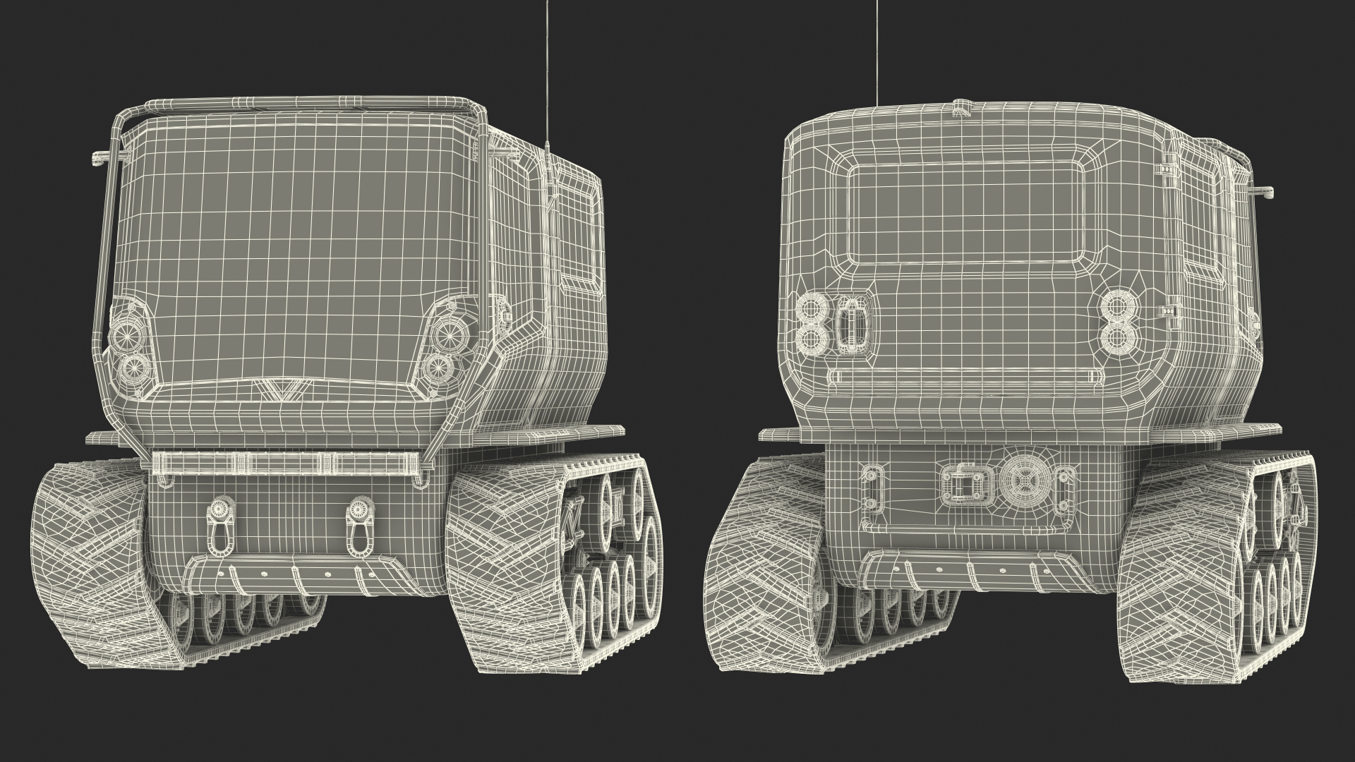 3D Yellow Polar Exploration Vehicle Simple Interior model