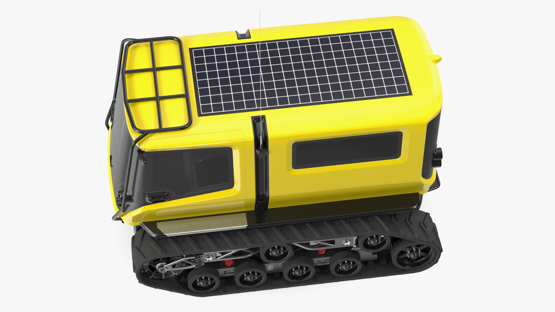 3D Yellow Polar Exploration Vehicle Simple Interior model