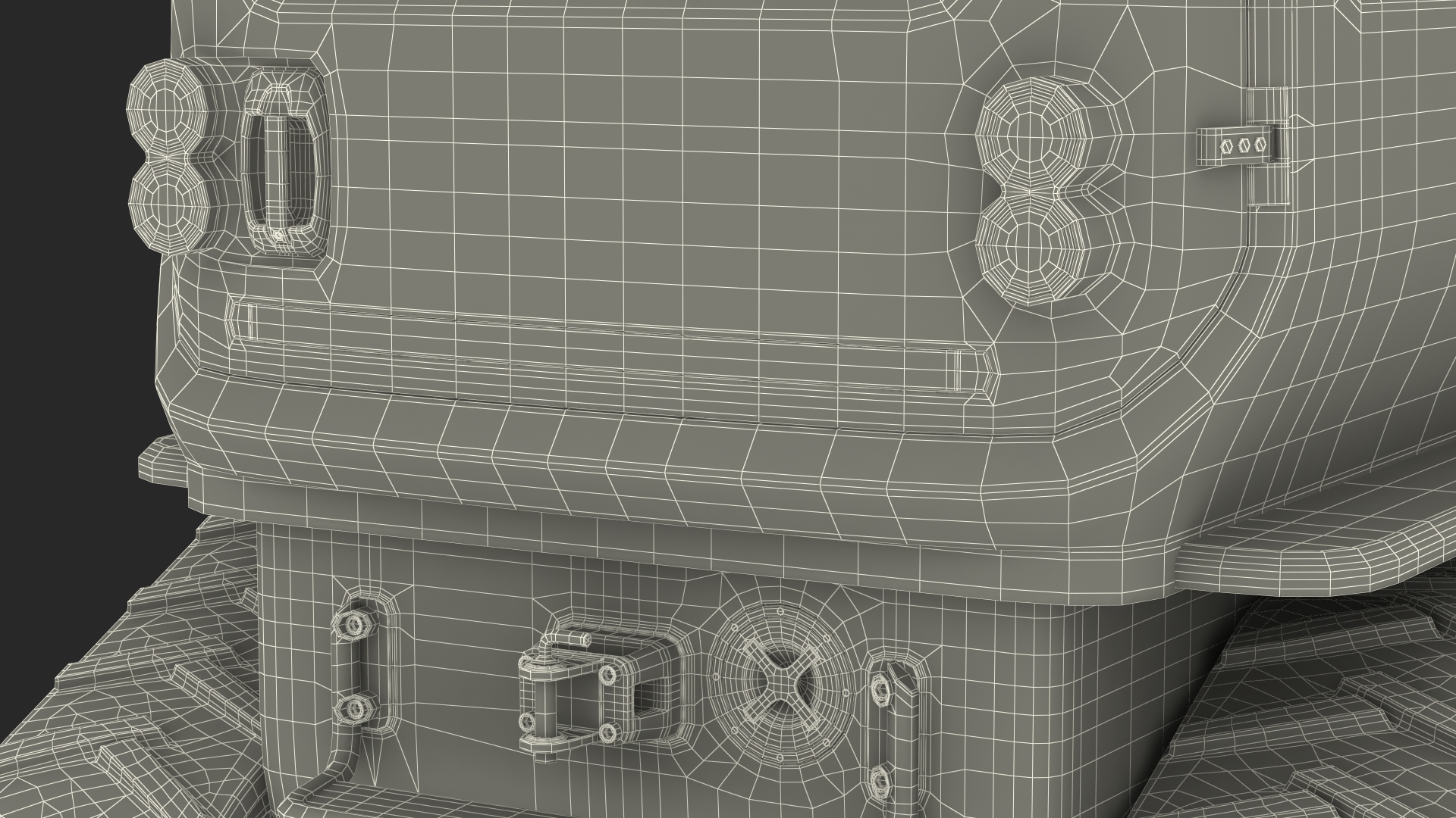 3D Yellow Polar Exploration Vehicle Simple Interior model