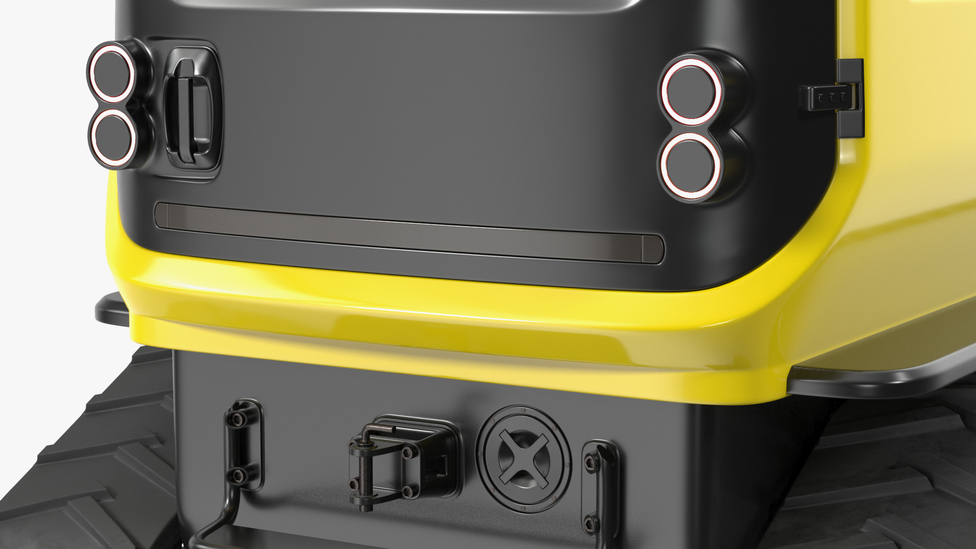 3D Yellow Polar Exploration Vehicle Simple Interior model
