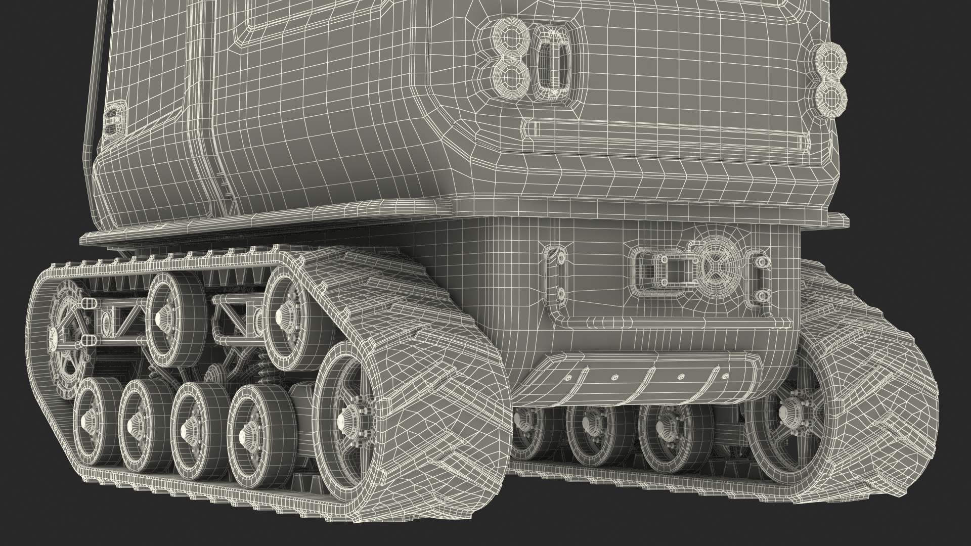 3D Yellow Polar Exploration Vehicle Simple Interior model