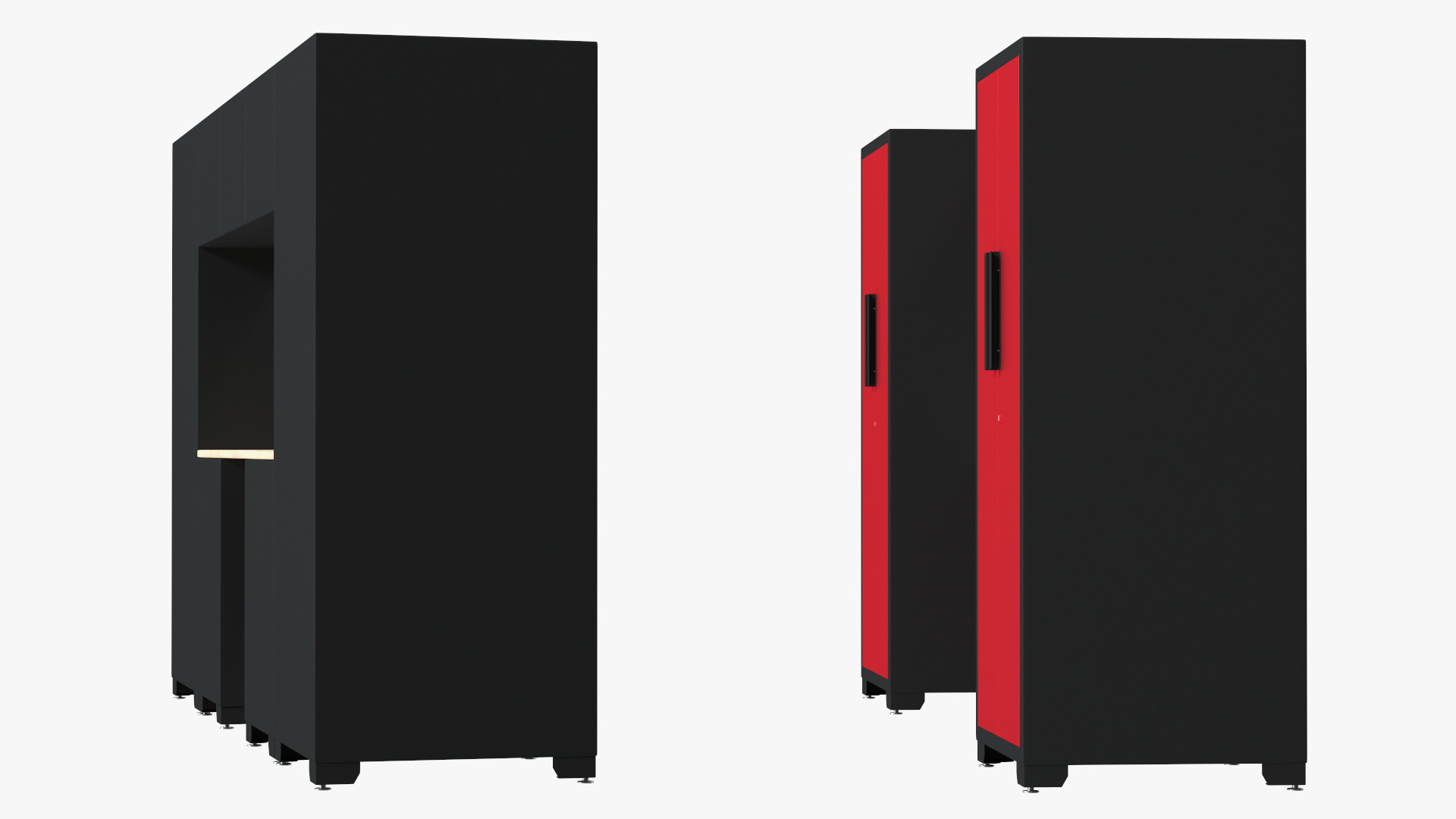 3D Garage Cabinet Red model