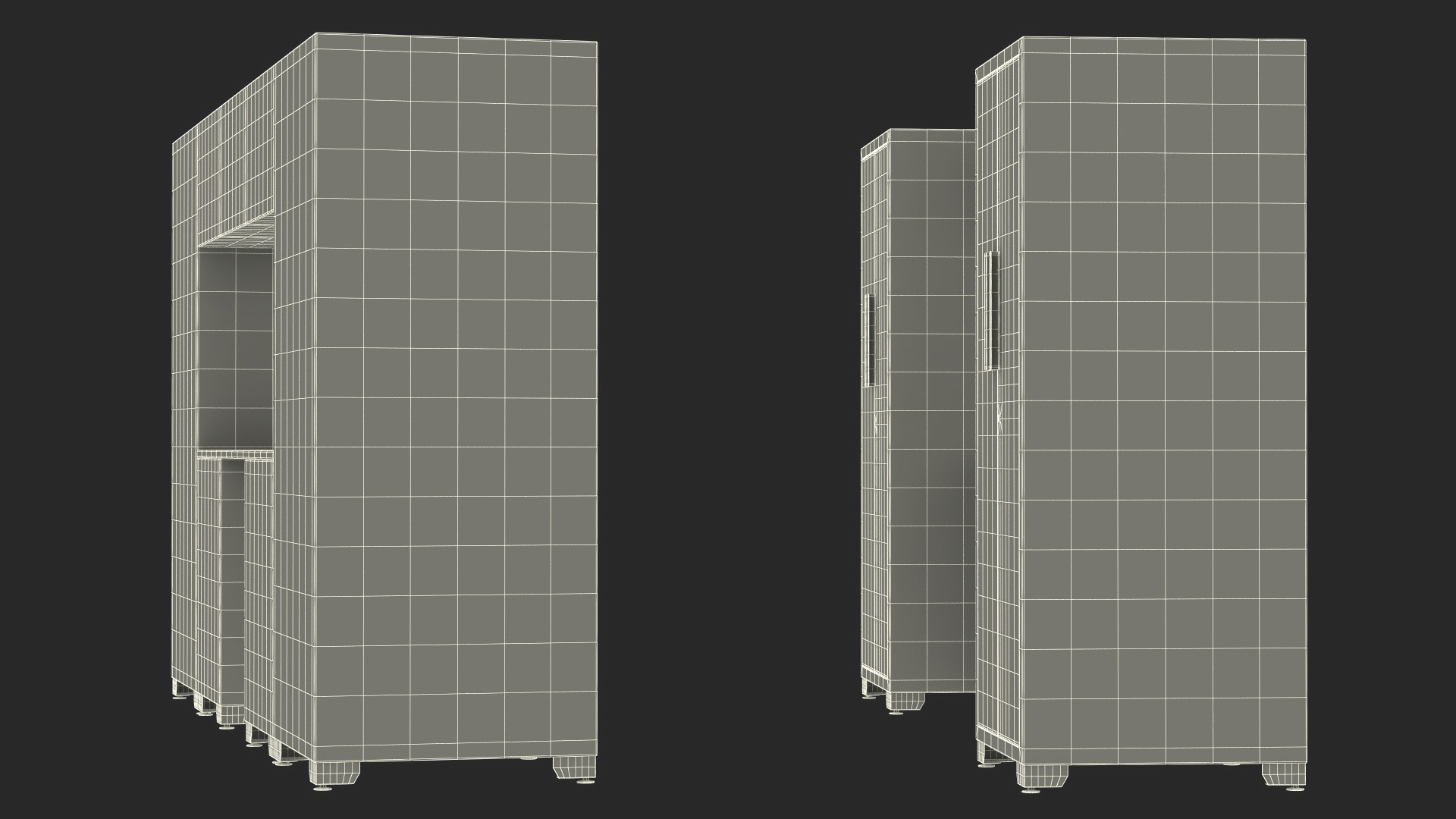 3D Garage Cabinet Red model