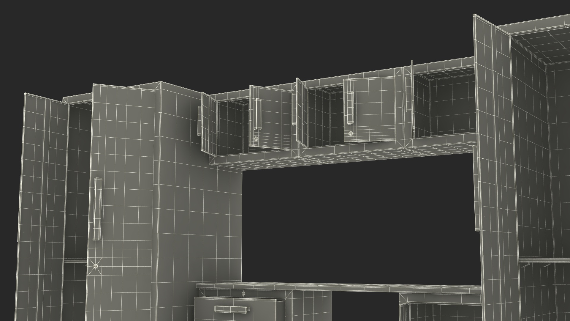 3D Garage Cabinet Red model