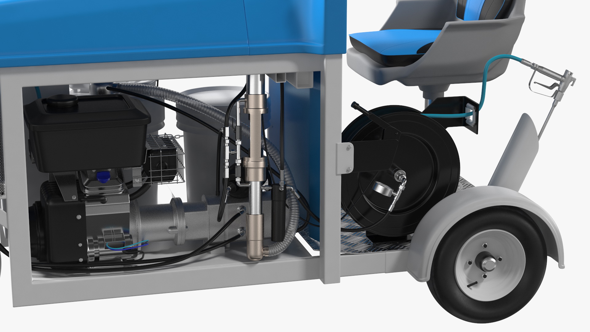 Road Line Marking Machine Rigged 3D