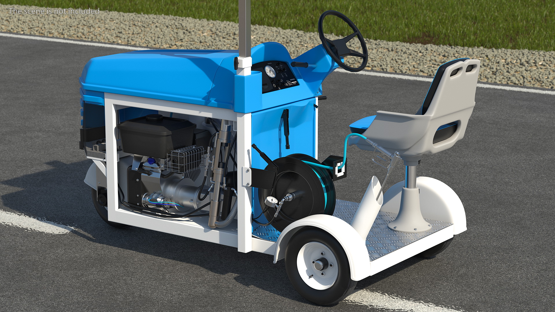 Road Line Marking Machine Rigged 3D