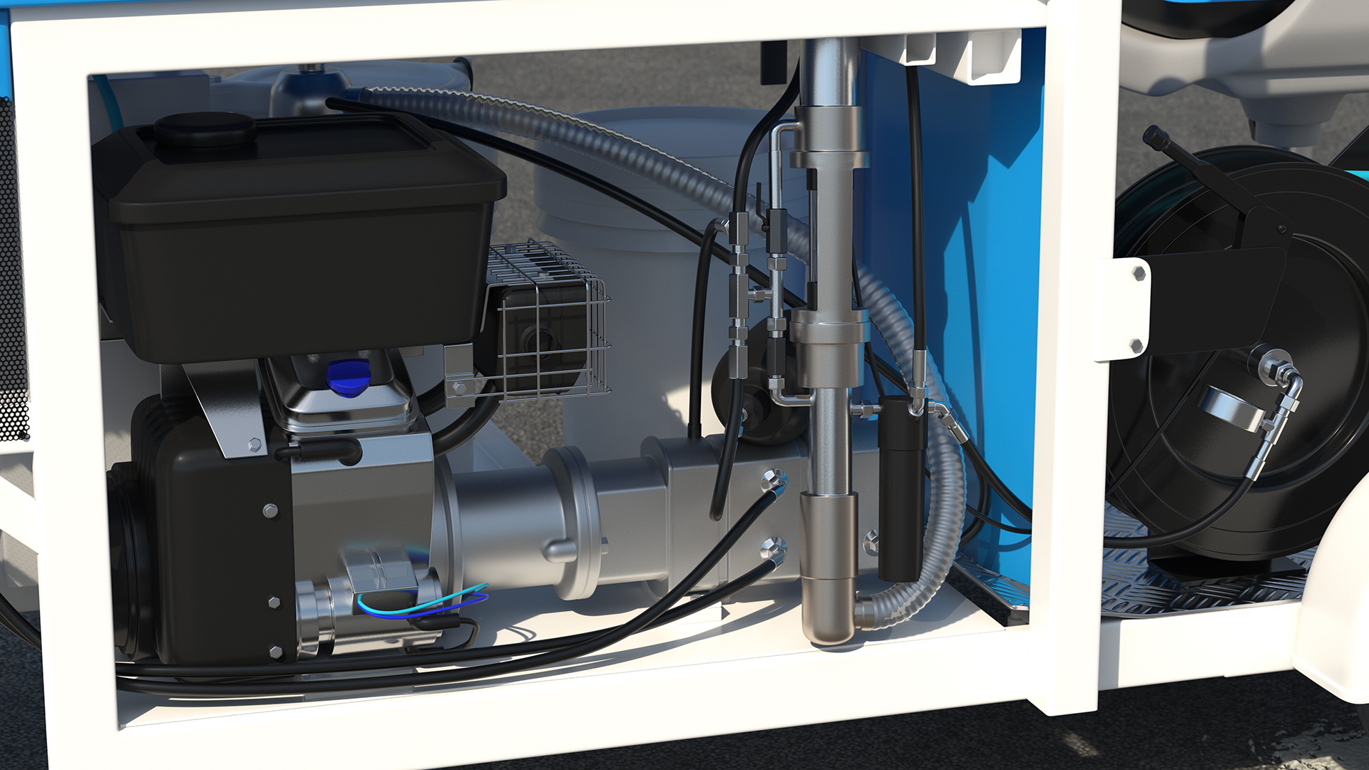Road Line Marking Machine Rigged 3D
