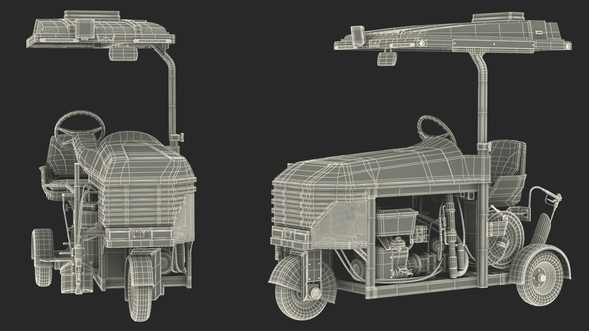 Road Line Marking Machine Rigged 3D