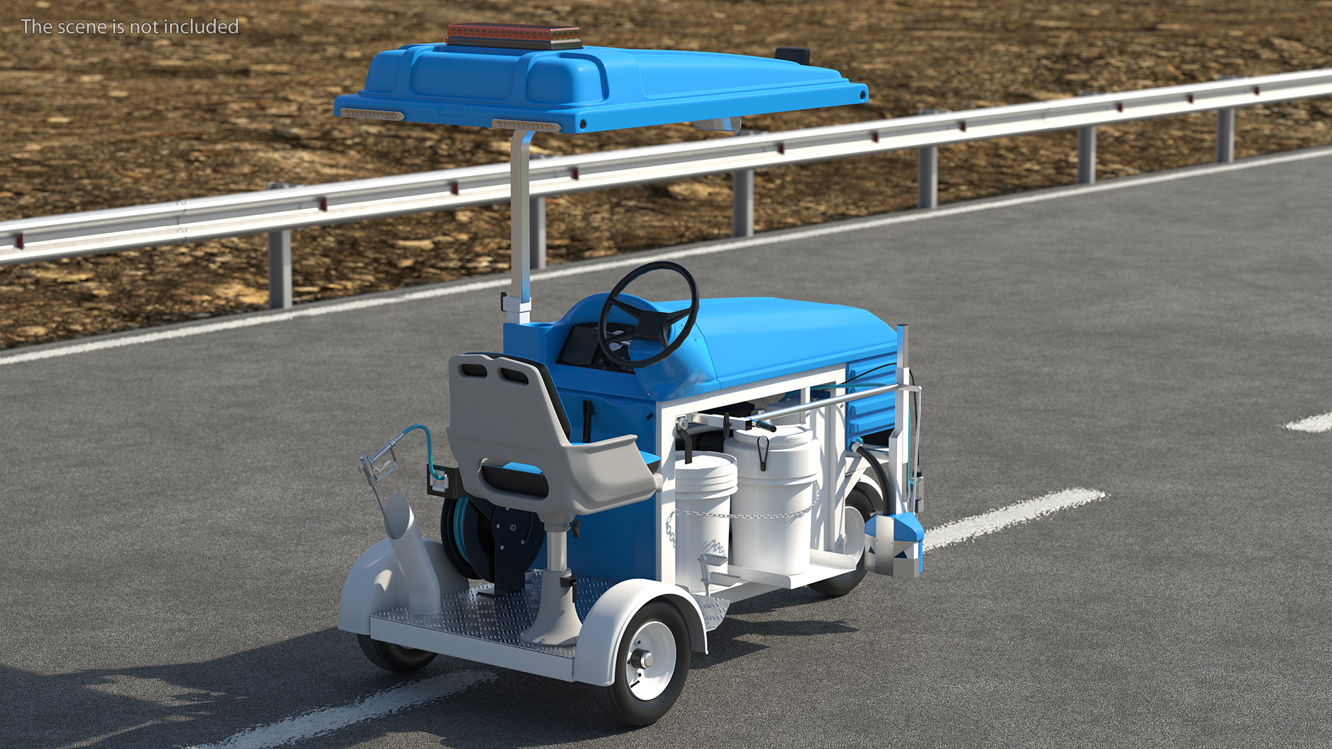 Road Line Marking Machine Rigged 3D