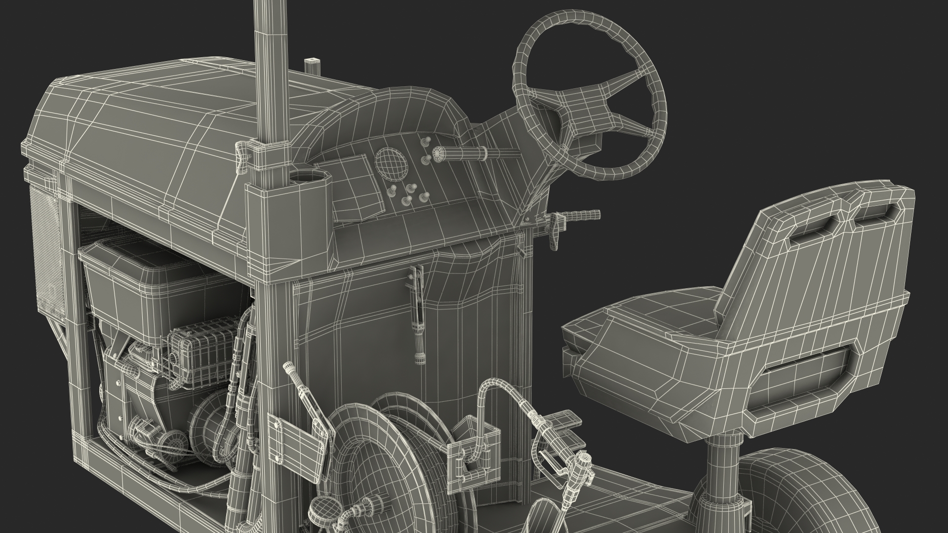 Road Line Marking Machine Rigged 3D