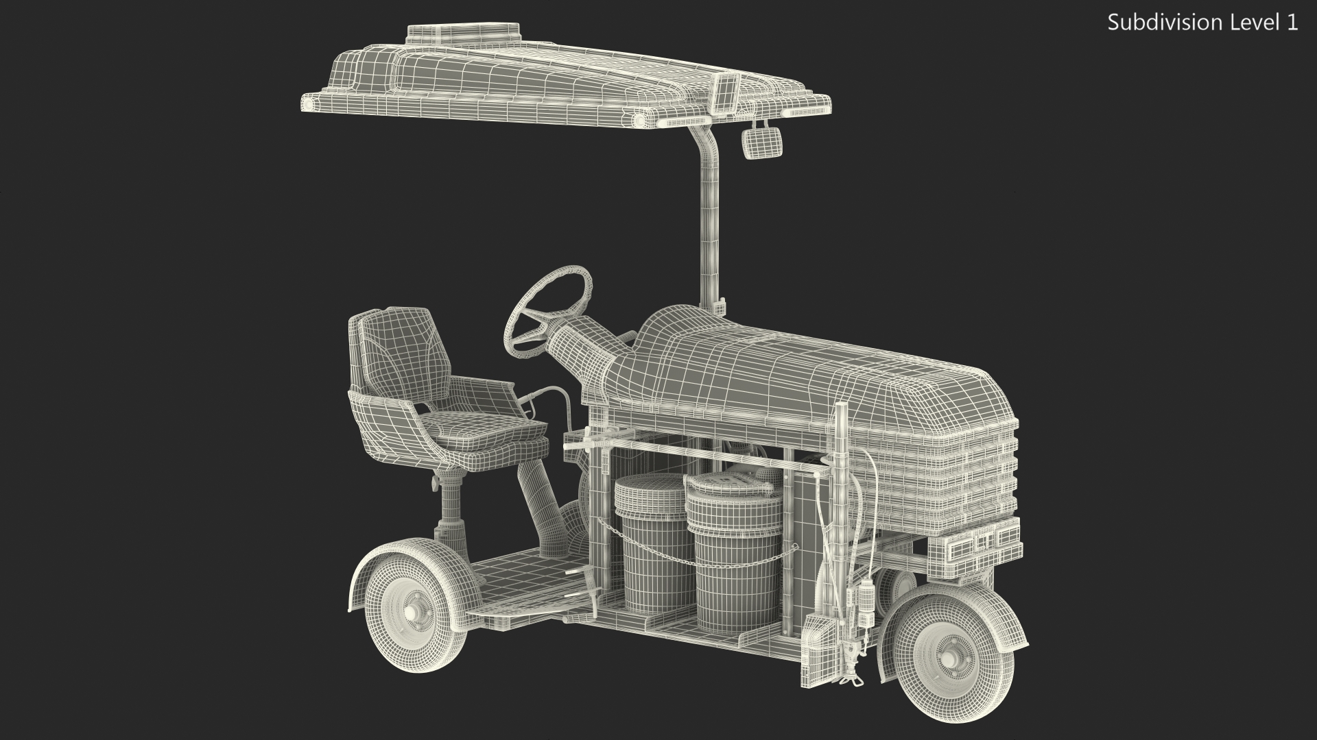 Road Line Marking Machine Rigged 3D