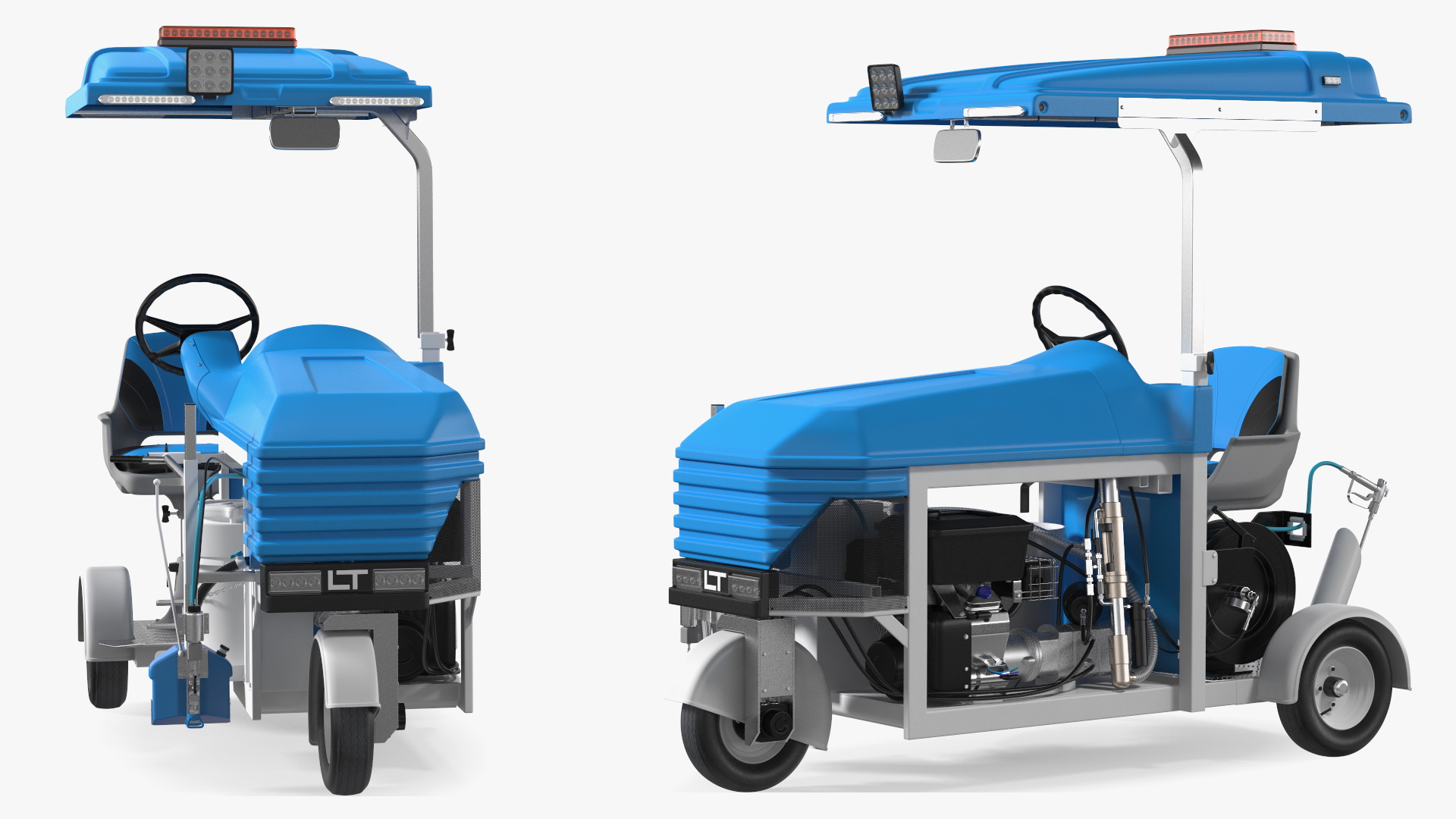 Road Line Marking Machine Rigged 3D