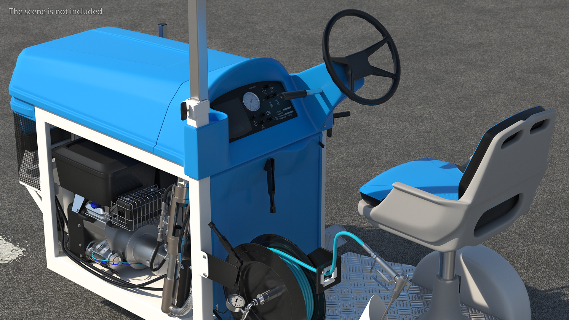 Road Line Marking Machine Rigged 3D