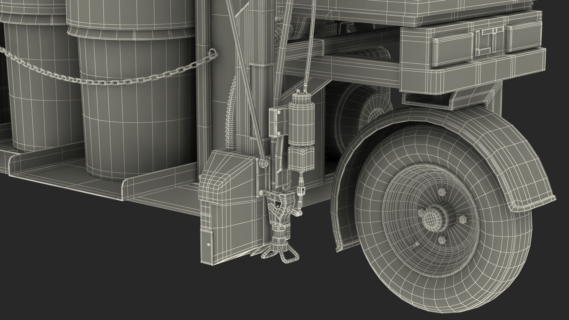 Road Line Marking Machine Rigged 3D