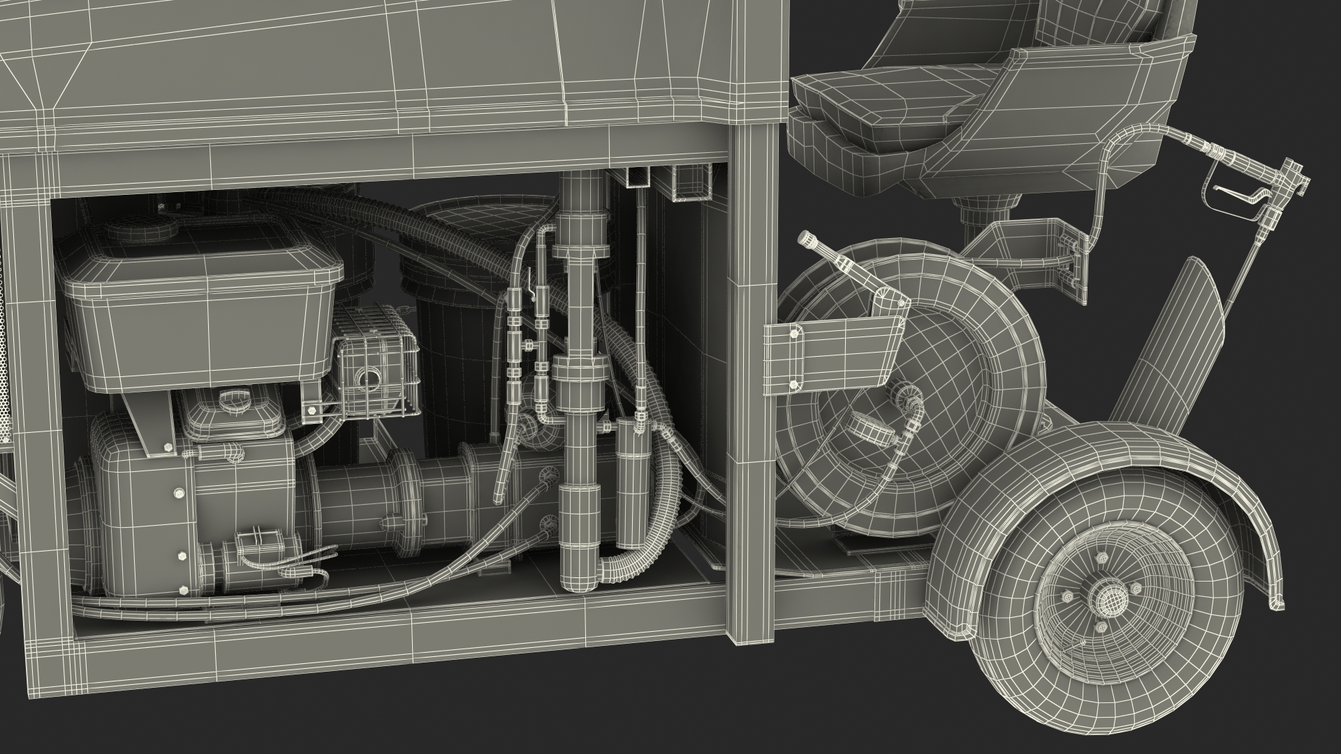 Road Line Marking Machine Rigged 3D