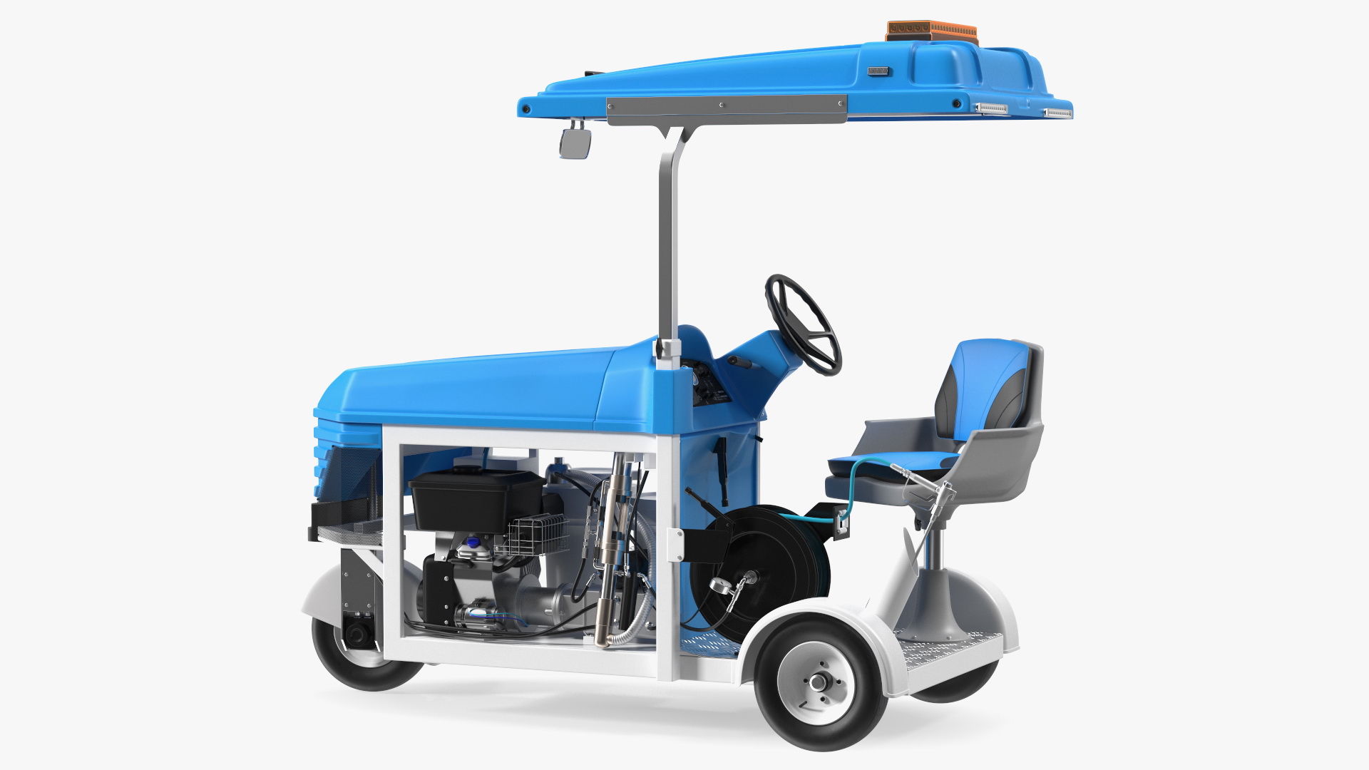 Road Line Marking Machine Rigged 3D