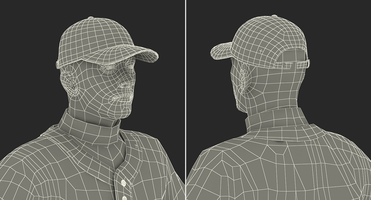 Baseball Player Rigged Generic 3 3D