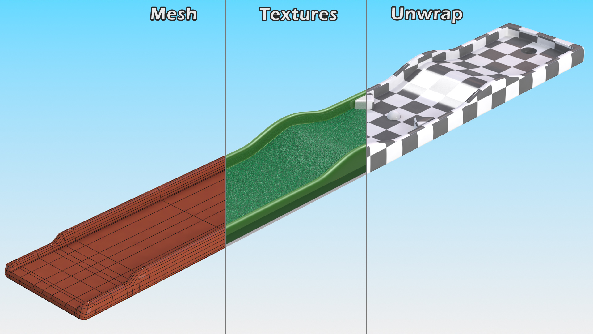 3D model Mini Golf Portable Outdoor Course Hole 8