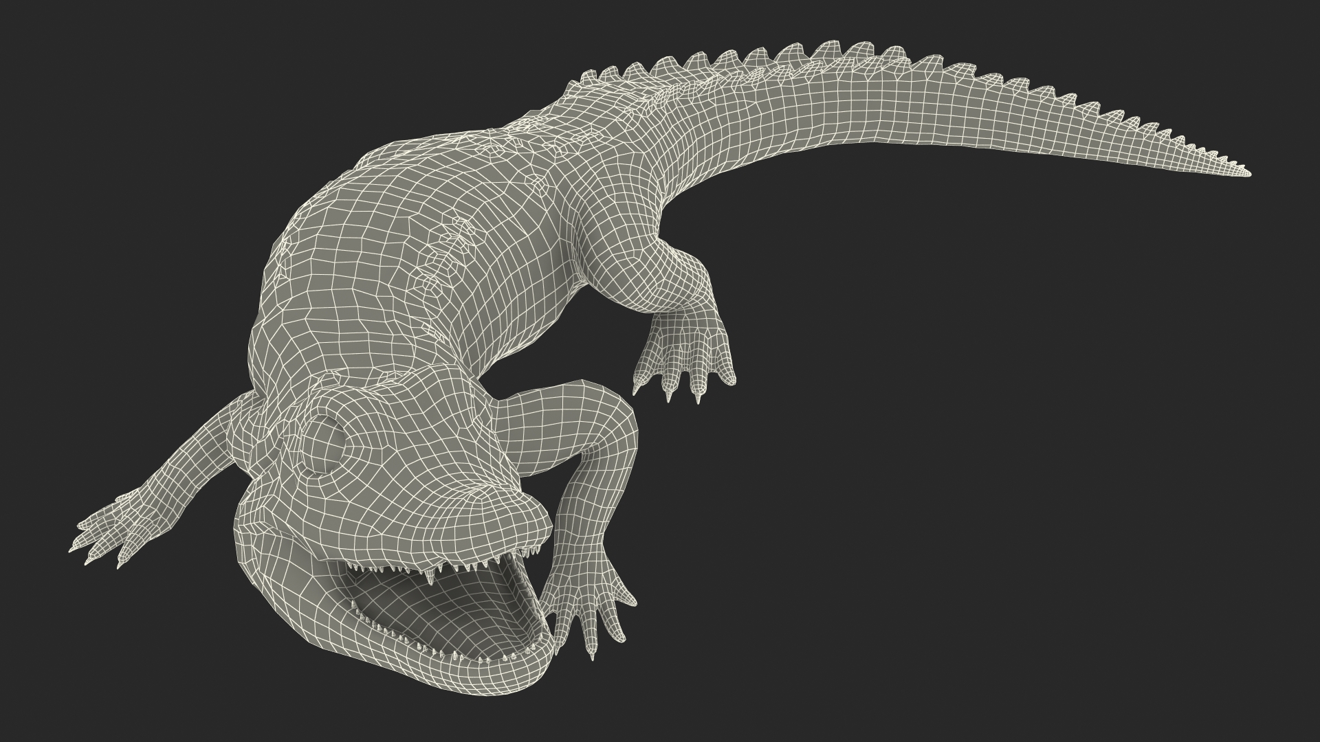 3D Baby Crocodile Light Color Pose