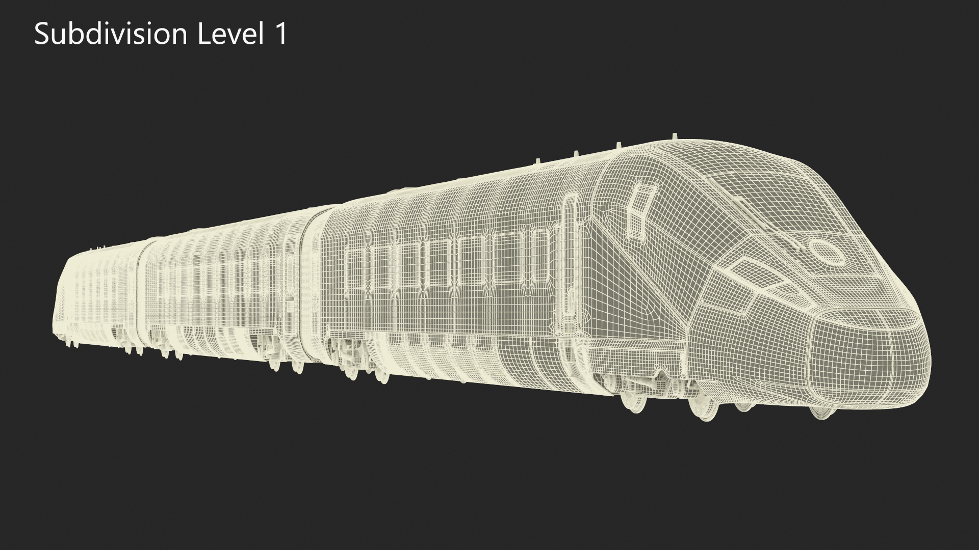 3D High Speed Train Blue