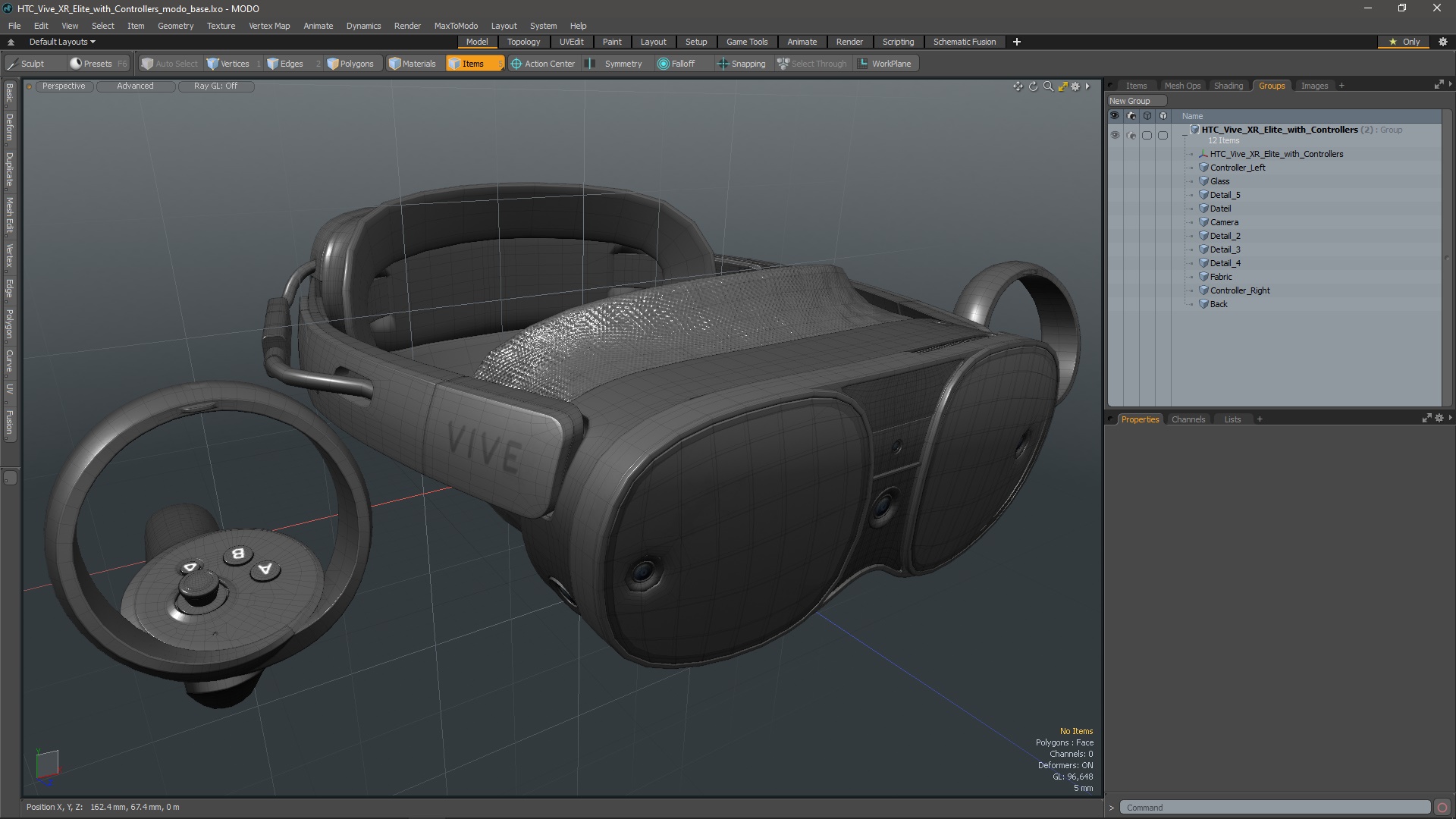 HTC Vive XR Elite with Controllers 3D model