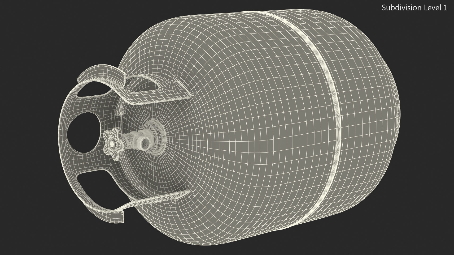 Small Gas Cylinder Dusty 3D model