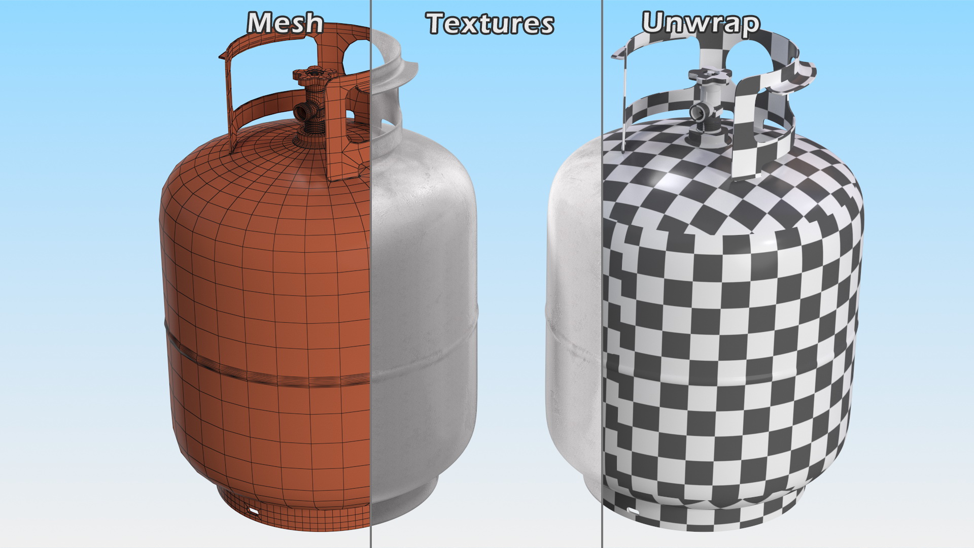 Small Gas Cylinder Dusty 3D model