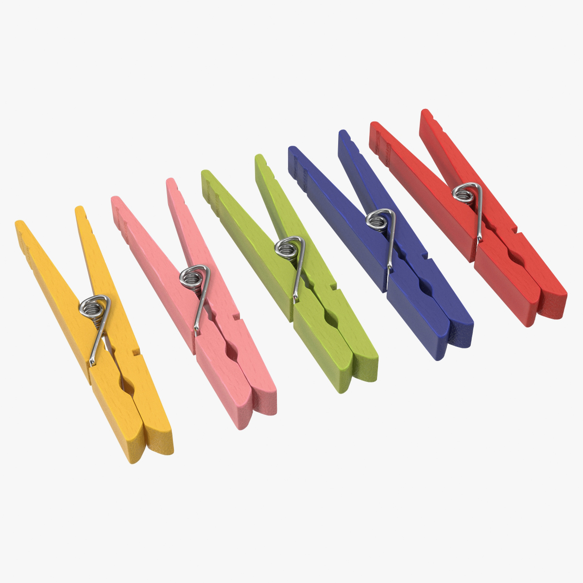 Colored Wooden Clothespins