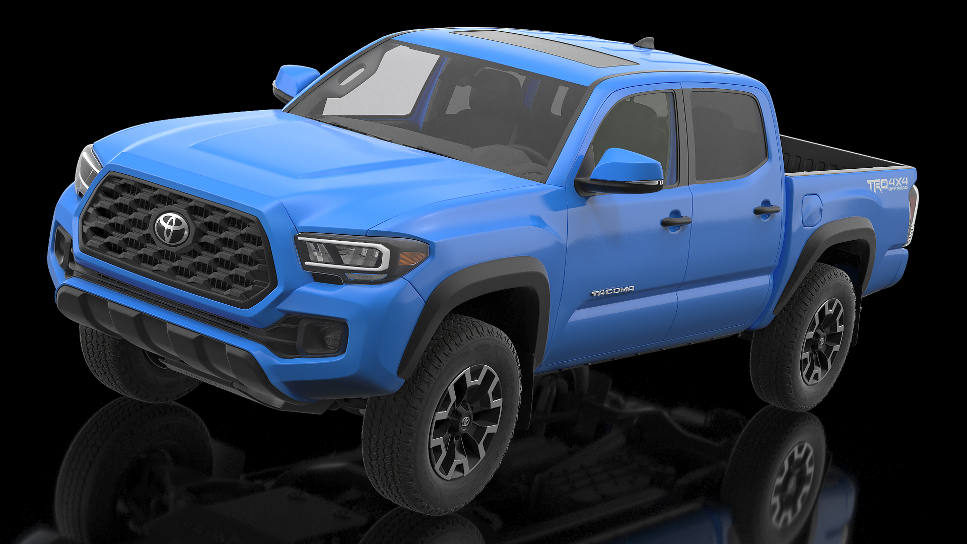 3D Toyota Tacoma TRD Off Road Voodoo Blue 2021 model