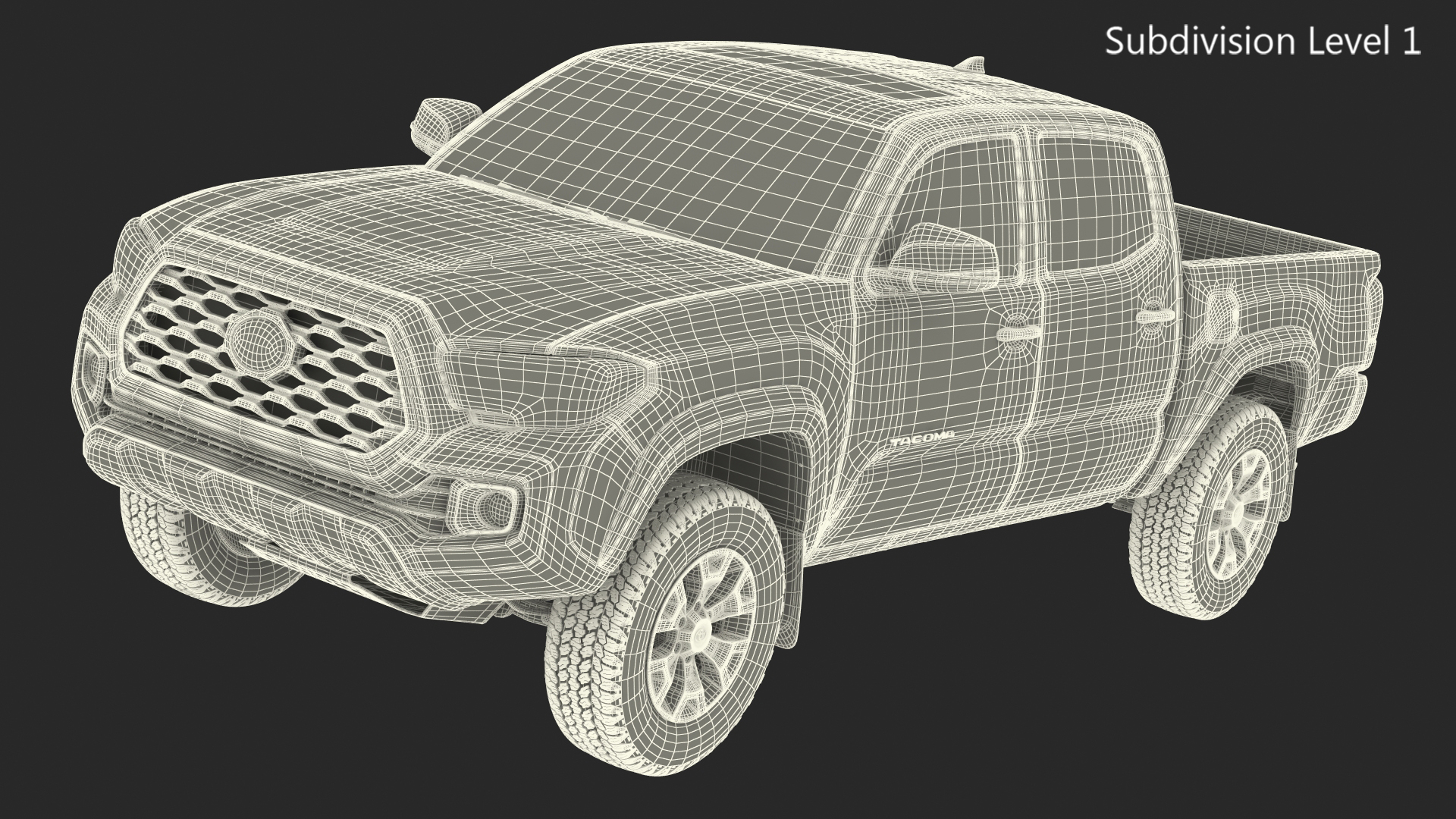 3D Toyota Tacoma TRD Off Road Voodoo Blue 2021 model