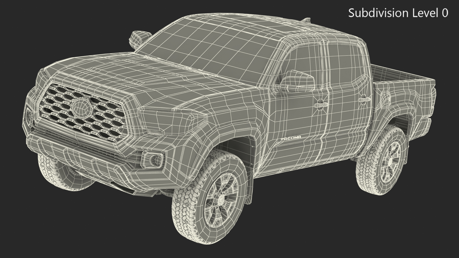 3D Toyota Tacoma TRD Off Road Voodoo Blue 2021 model