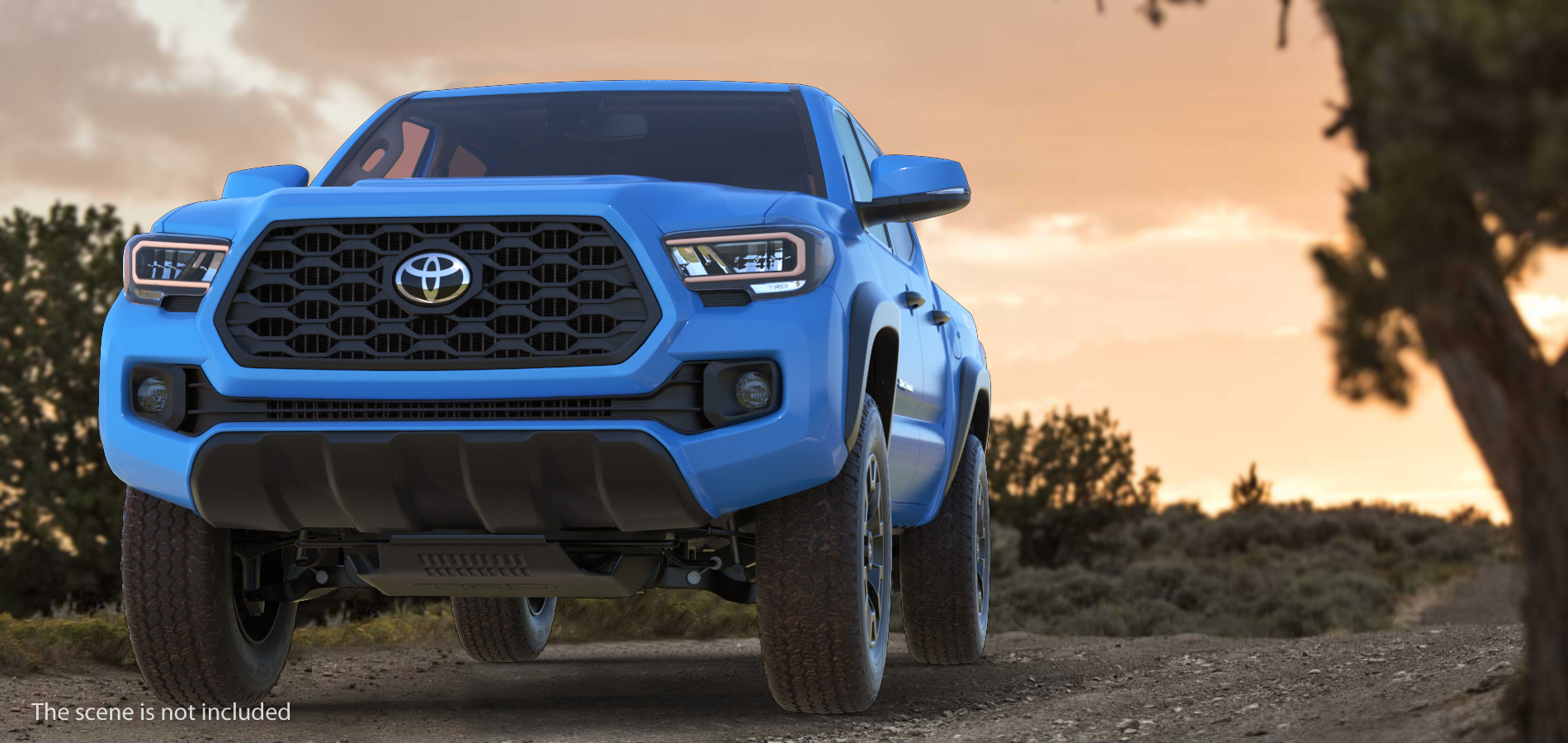 3D Toyota Tacoma TRD Off Road Voodoo Blue 2021 model