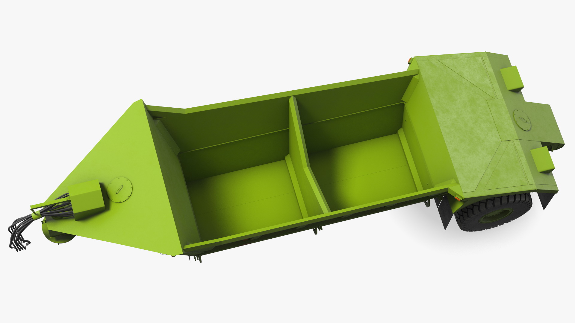 3D model Bottom Dump Trailer New Rigged