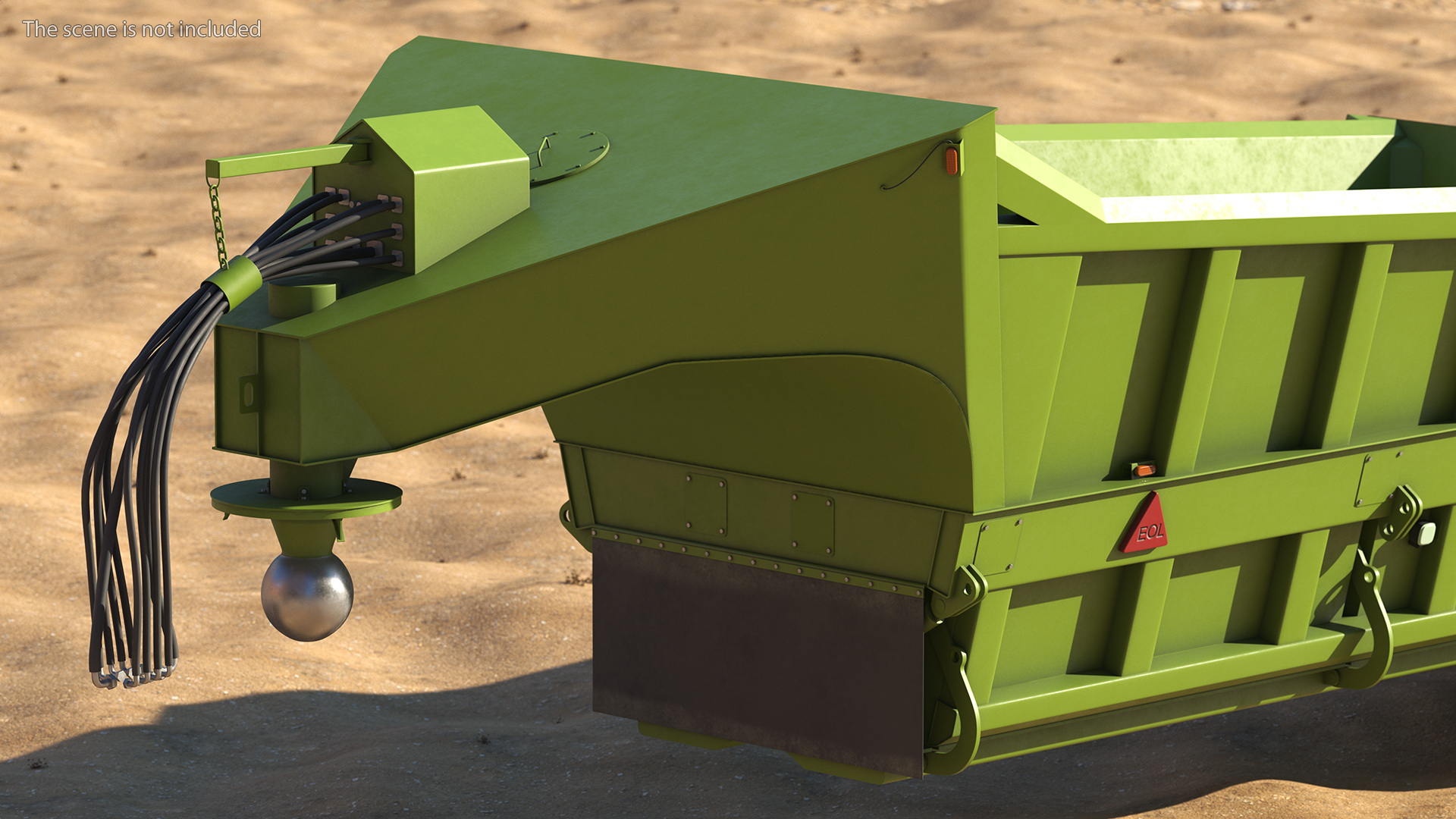 3D model Bottom Dump Trailer New Rigged