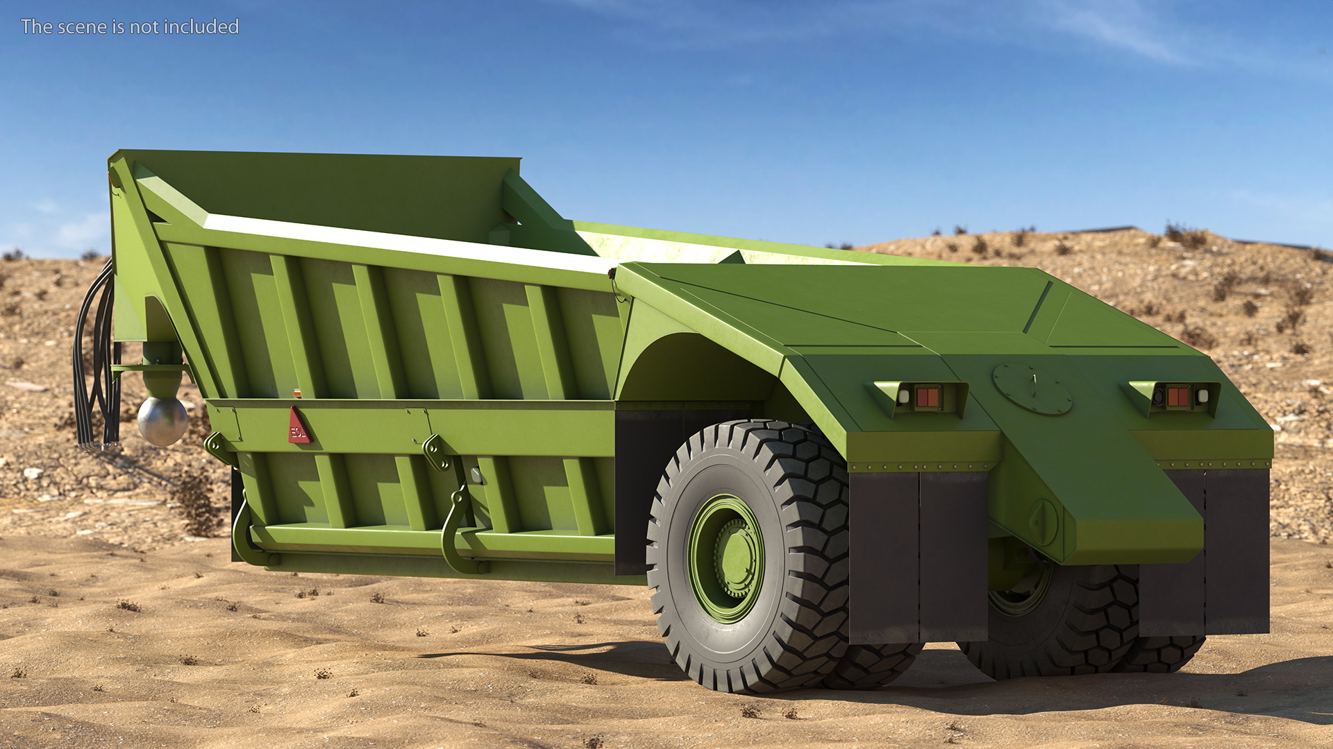 3D model Bottom Dump Trailer New Rigged