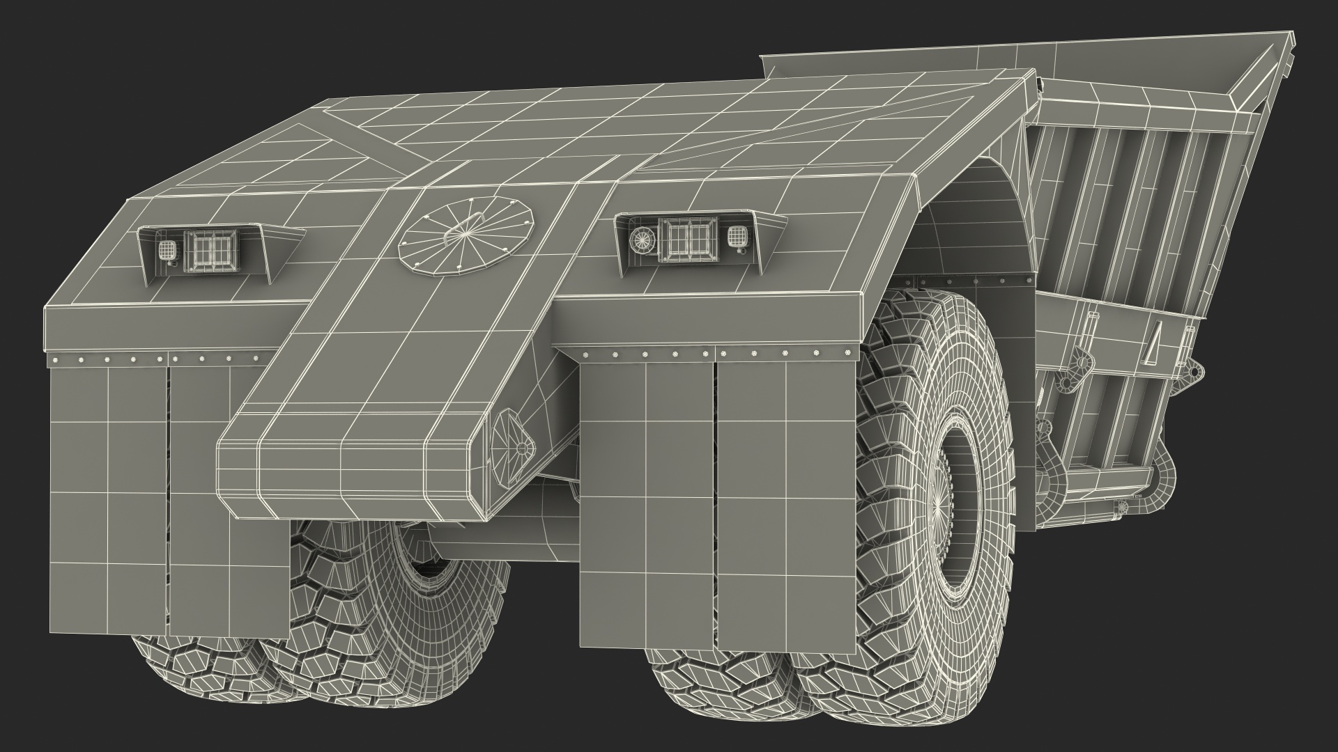 3D model Bottom Dump Trailer New Rigged