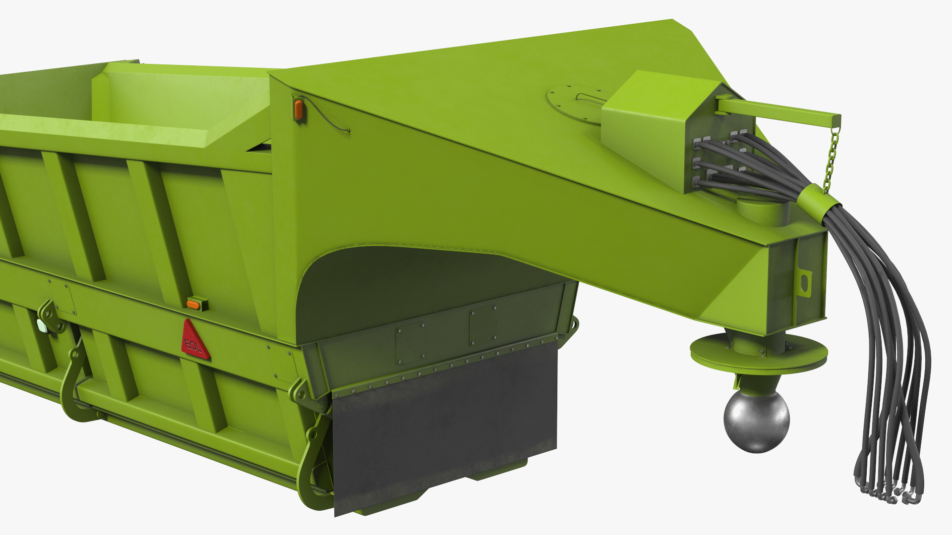 3D model Bottom Dump Trailer New Rigged