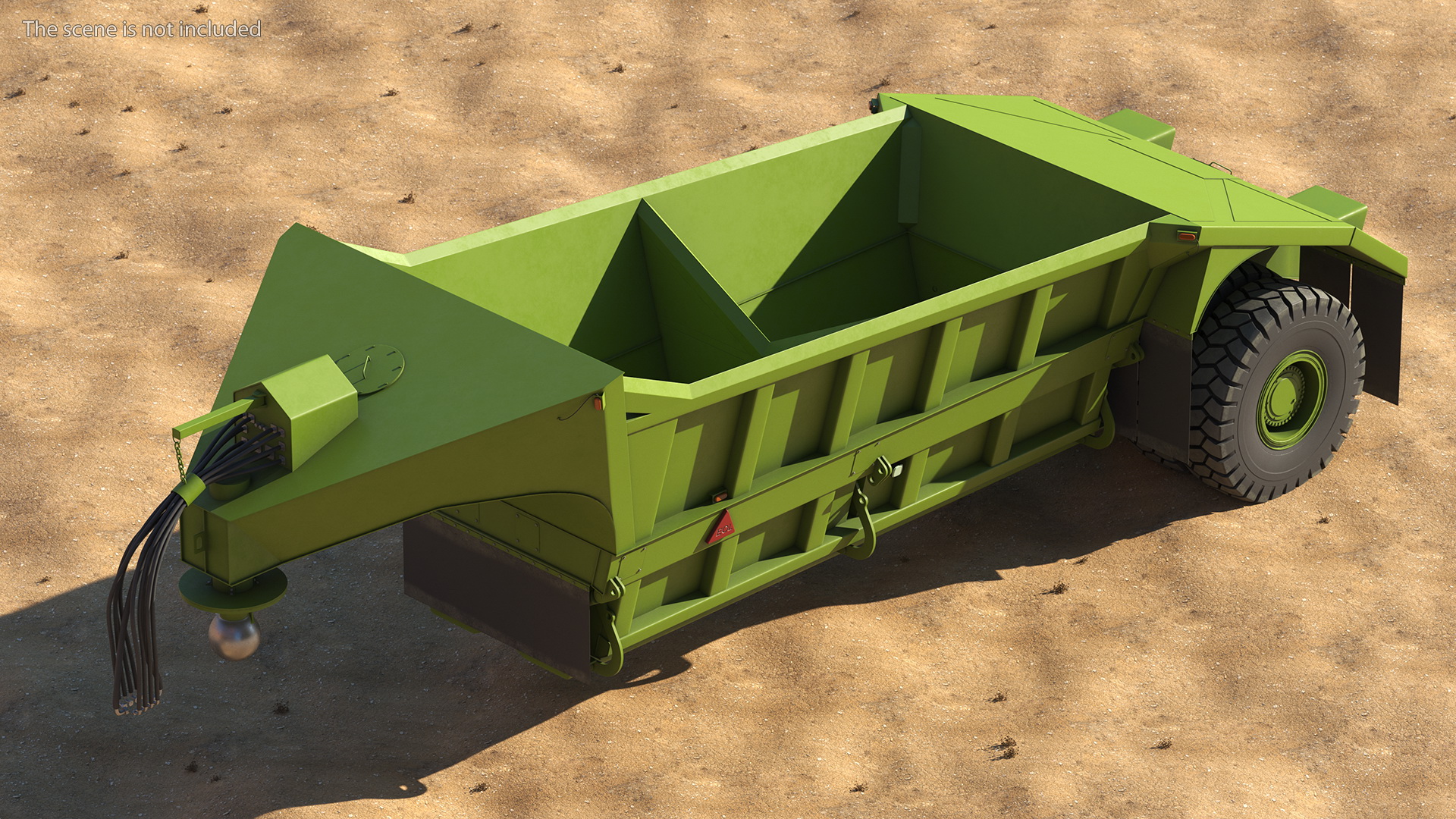 3D model Bottom Dump Trailer New Rigged