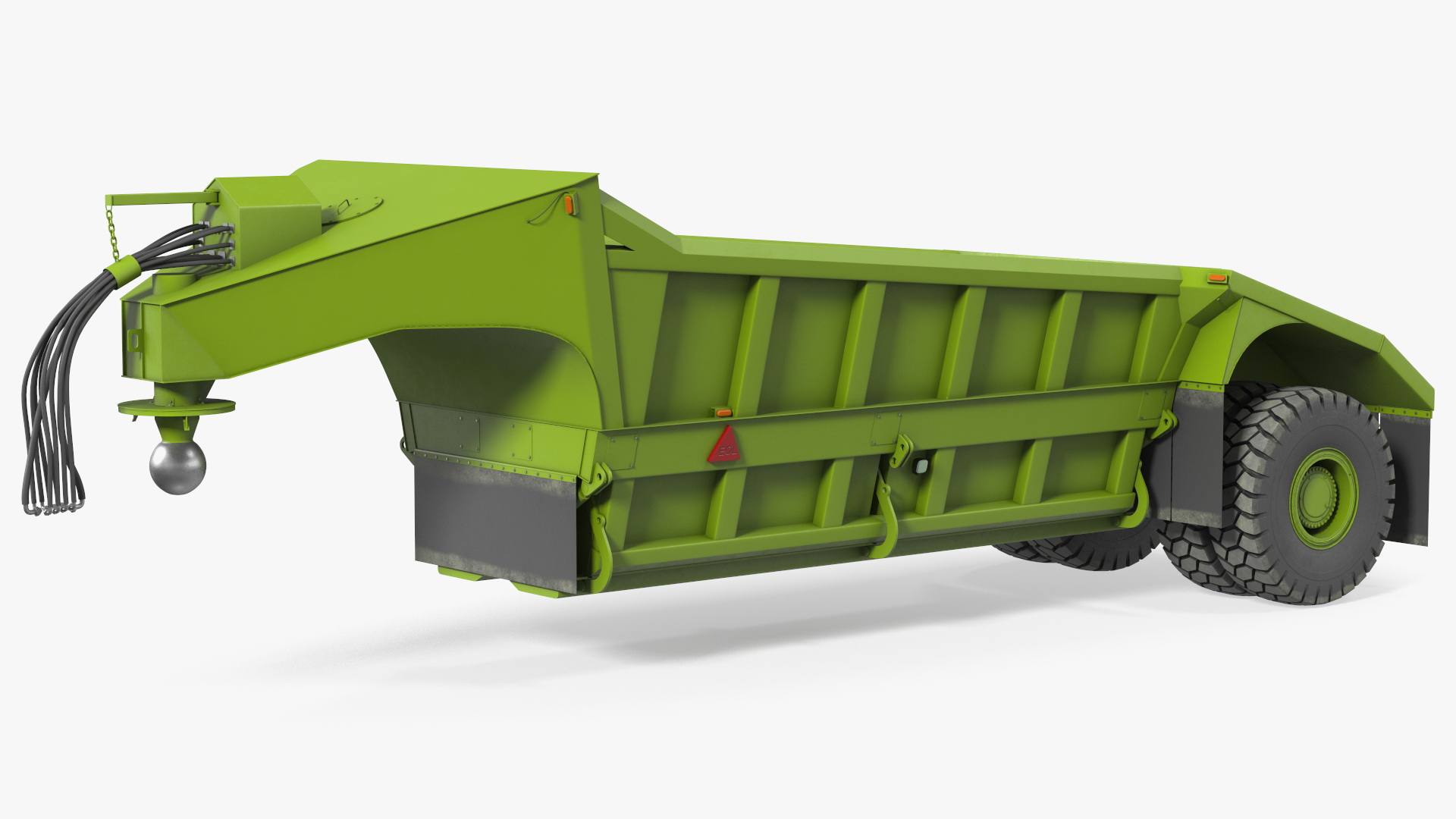 3D model Bottom Dump Trailer New Rigged