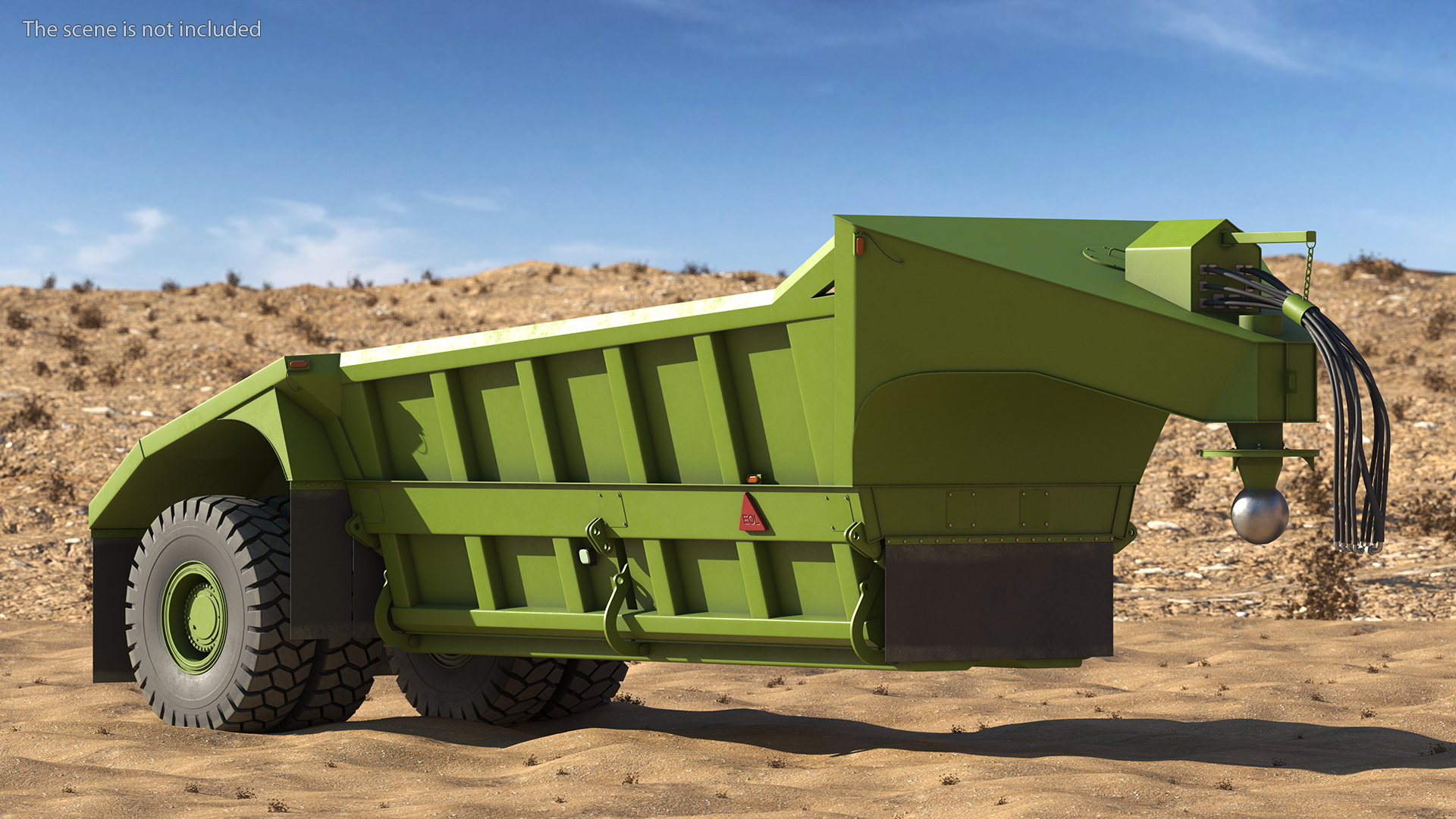 3D model Bottom Dump Trailer New Rigged