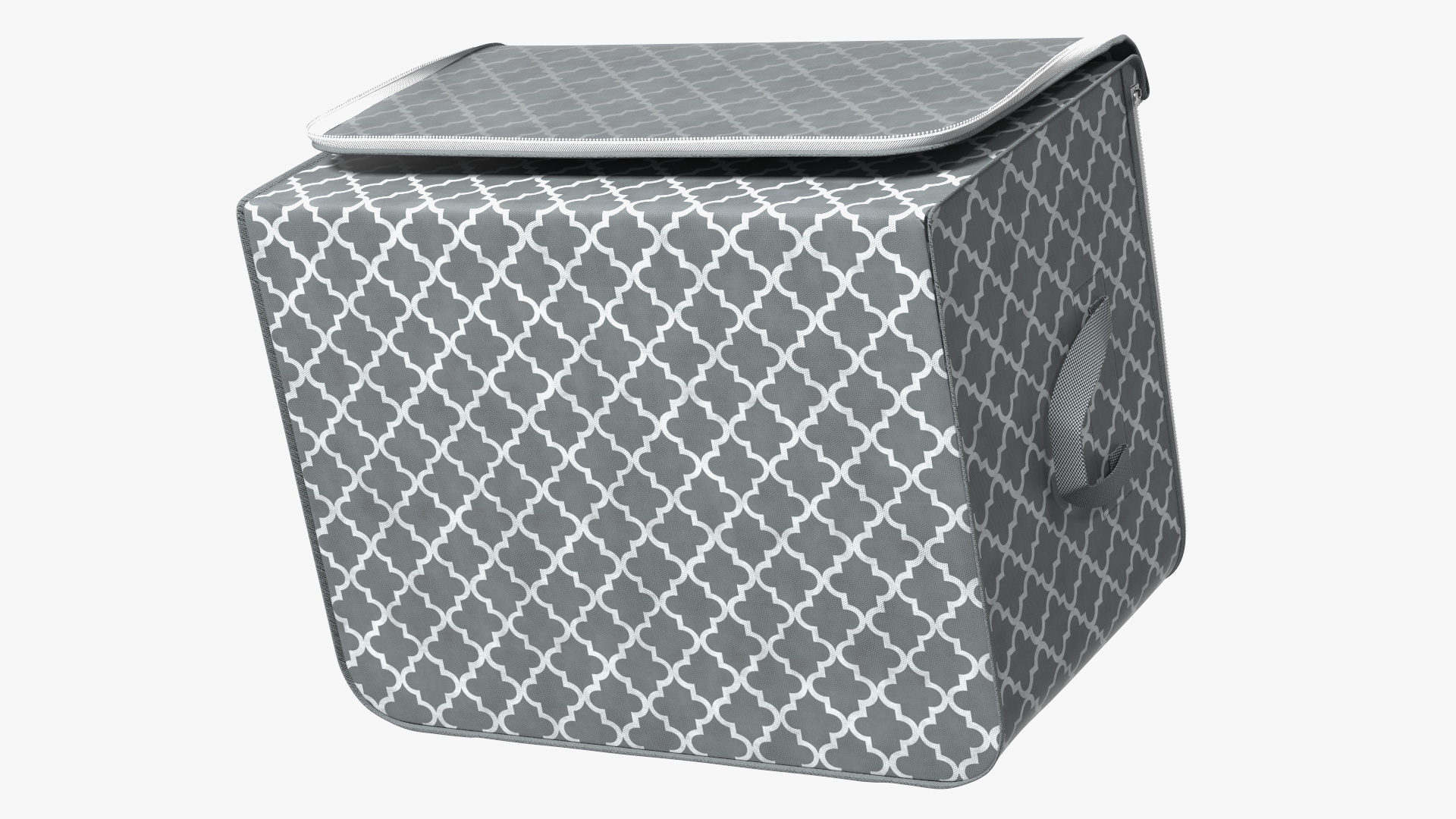 Fabric Storage Container Grey Open 3D model