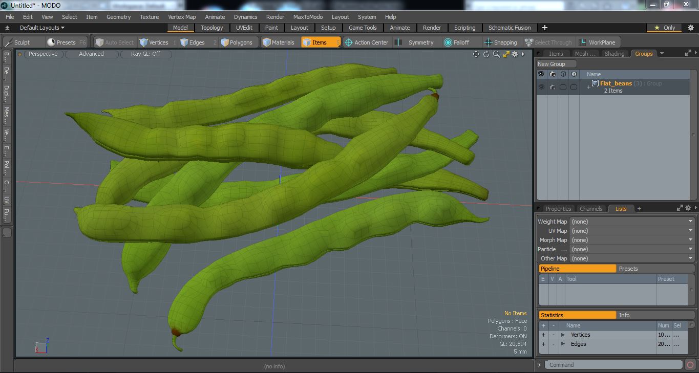3D model Flat Beans