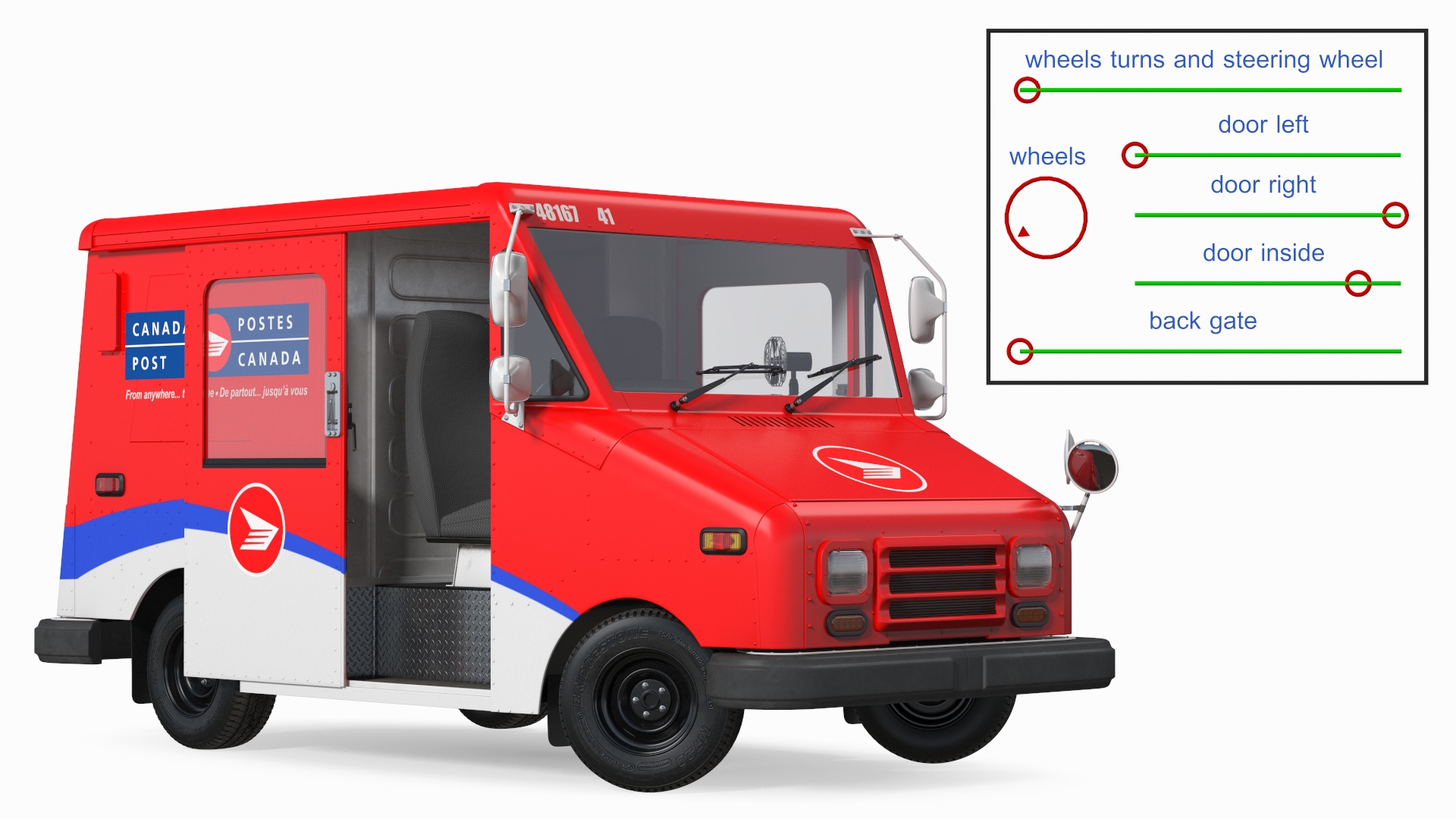 3D Grumman Canada LLV Post Car Rigged for Maya model