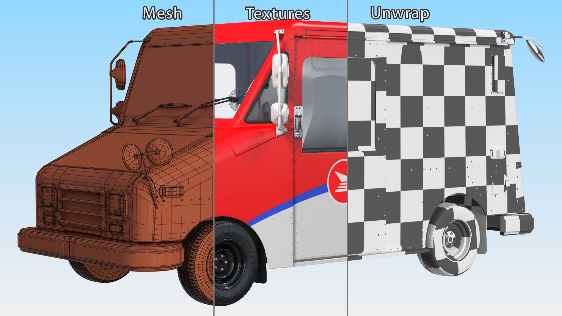 3D Grumman Canada LLV Post Car Rigged for Maya model