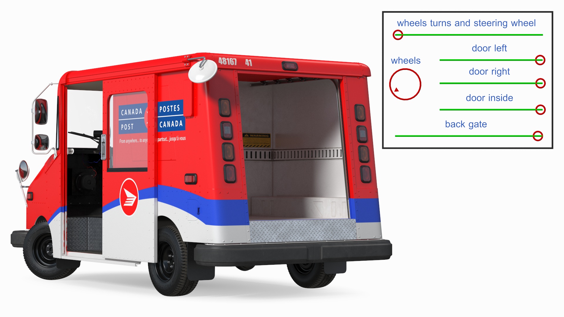 3D Grumman Canada LLV Post Car Rigged for Maya model