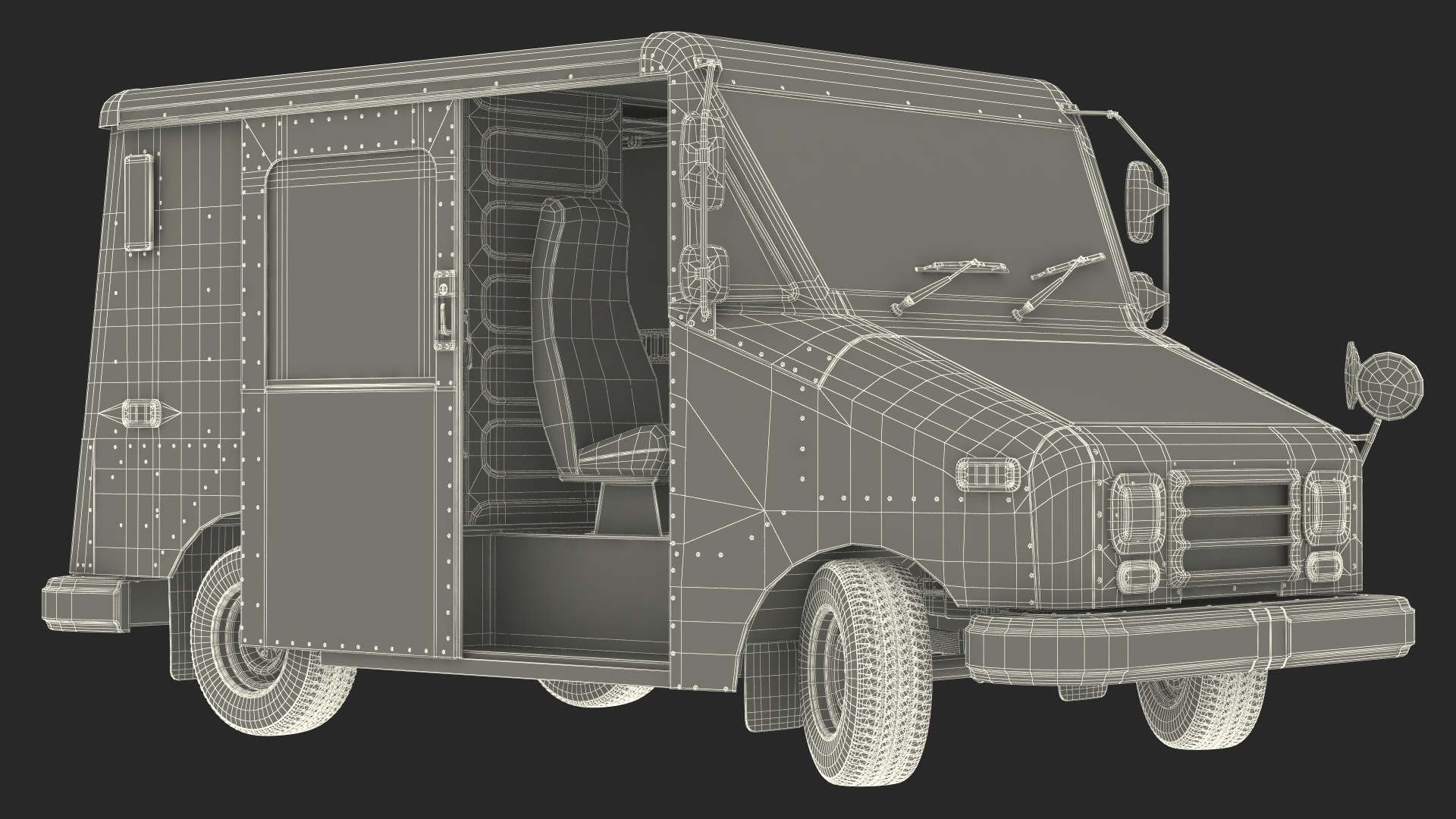 3D Grumman Canada LLV Post Car Rigged for Maya model