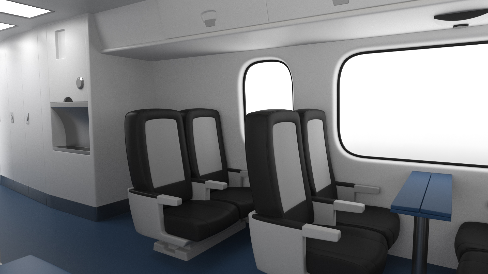 3D Express Train Generic Rigged model