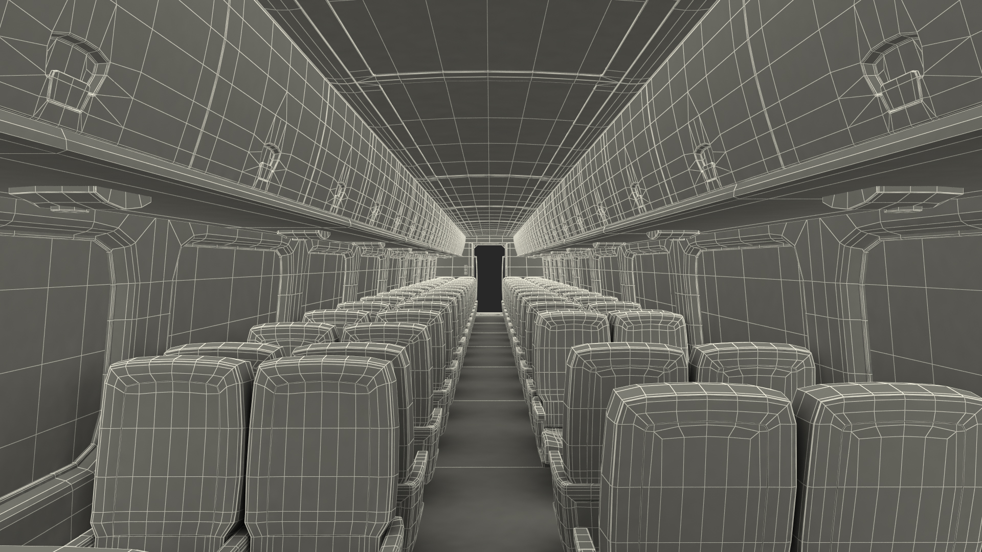 3D Express Train Generic Rigged model