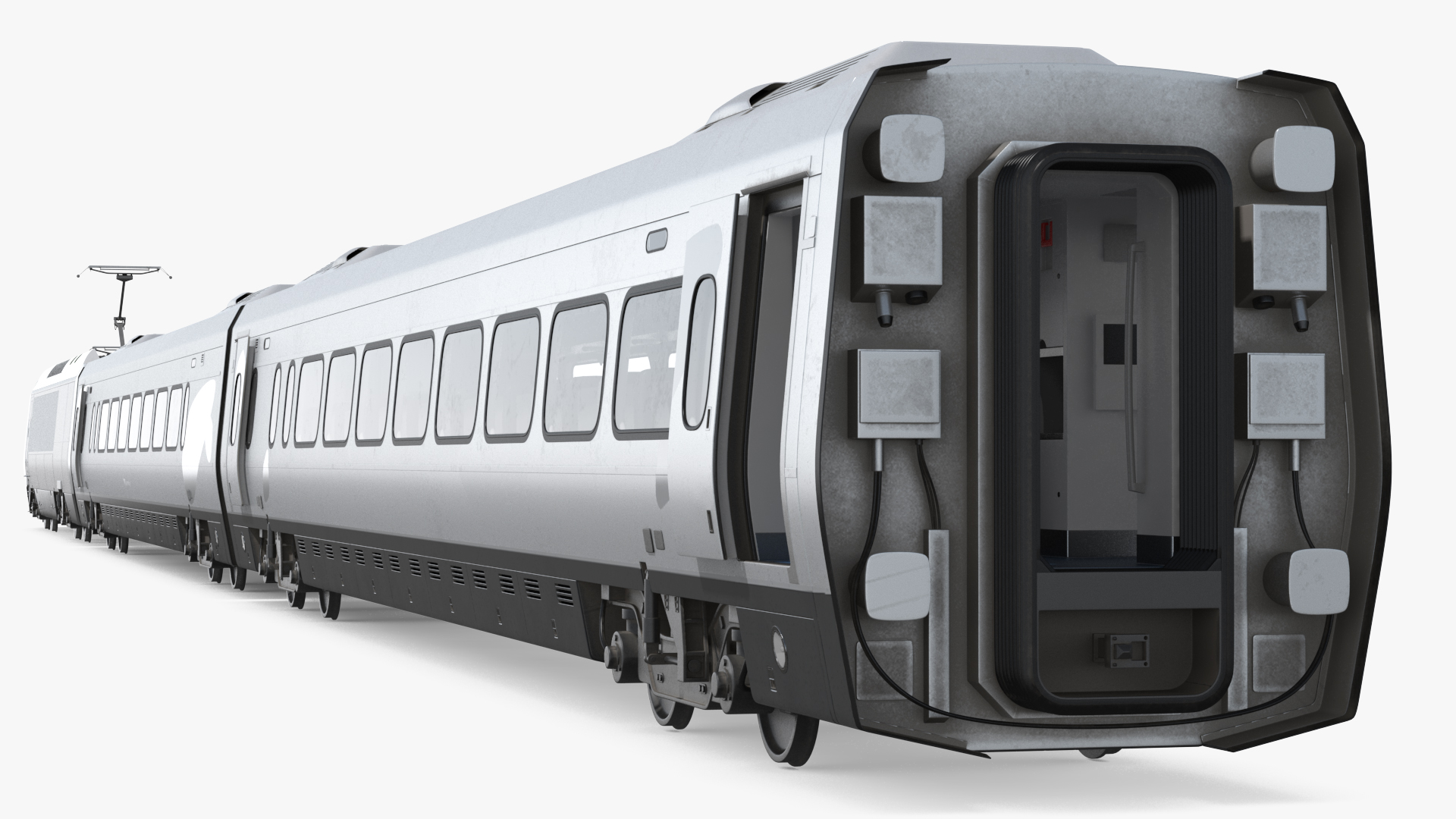 3D Express Train Generic Rigged model
