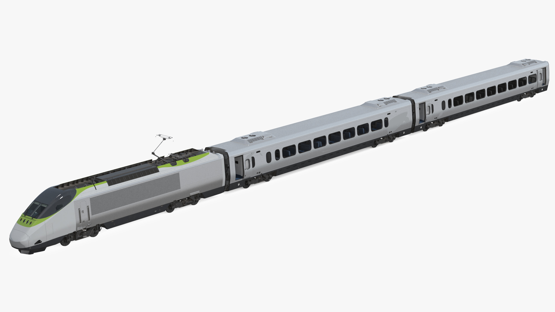 3D Express Train Generic Rigged model